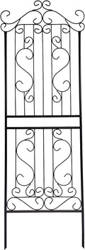1 Pack 70.8" H x 24.5" W Garden Trellis for Climbing Plants Outdoor Metal Rustproof Roses Trellis Potted Vines Vegetables Flowers Wire Lattices for Ivy Cucumbers Clematis Black