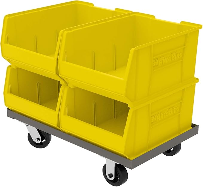 Akro-Mils 30289 Super-Size AkroBins Plastic Storage Bins, Space-Saving Stackable Bins for Garage, Classroom, Warehouse Organization, 24" L x 18" W x 12" H, Clear, 1-Pack