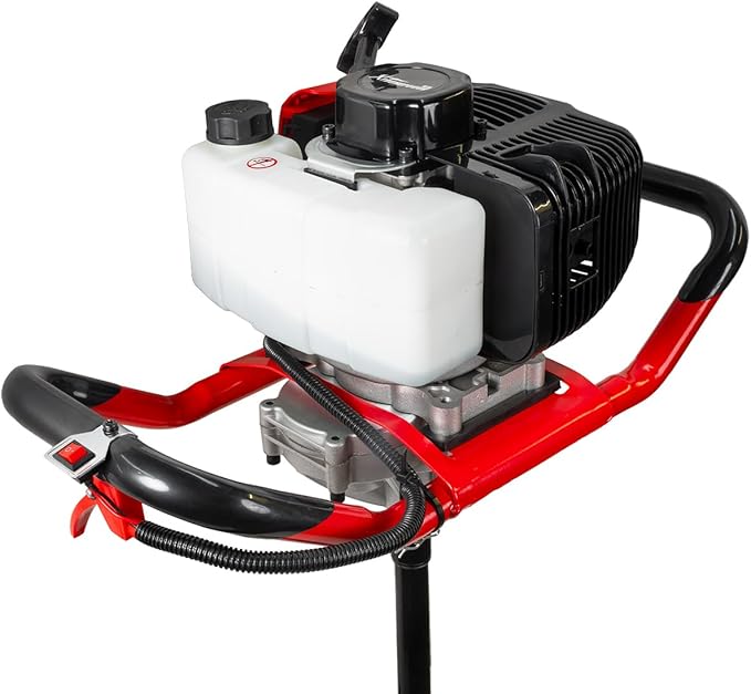 XtremePowerUS 52CC 2-Stroke Gas Powered Earth Auger, Post Hole Digger with 6" Digger Auger Bit, EPA Certified Heavy Duty Fence Post Hole Drill for Garden, Farm, Tree Planting
