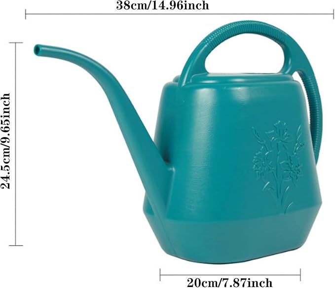 Watering Can Indoor Plants, 1 Gallon Large Capacity Thickened Plastic Long Spout Watering Can with Ergonomic Handle,Durable Small Watering Can for Indoor Plants Bonsai House Flower Garden Office