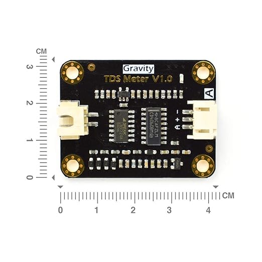 Gravity: Analog TDS Meter Sensor Kit for Arduino - 83cm Waterproof Probe with Anti-Polarization Design, 0-1000ppm ±10%, Water Quality Testing for Hydroponics/Aquarium/Home