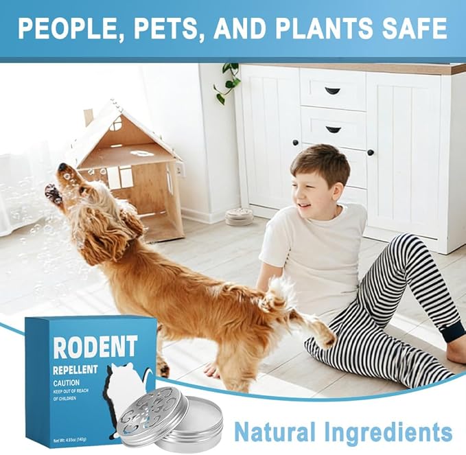 Rodent Repellent for Cars with Peppermint Oil, Mouse Repellent for Cars, Mice Repellent for Indoor Outdoor, Rodents Repellent for House, Rat Deterrent Outdoor -2P