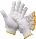 Work cotton Gloves Safety Grip Protection 12 Pairs-Cotton Polyester String Knit Work Gloves for Gardening Mechanic Industrial Warehouse Gardening Construction Painter BBQ Men & Women（Thick-Economic)