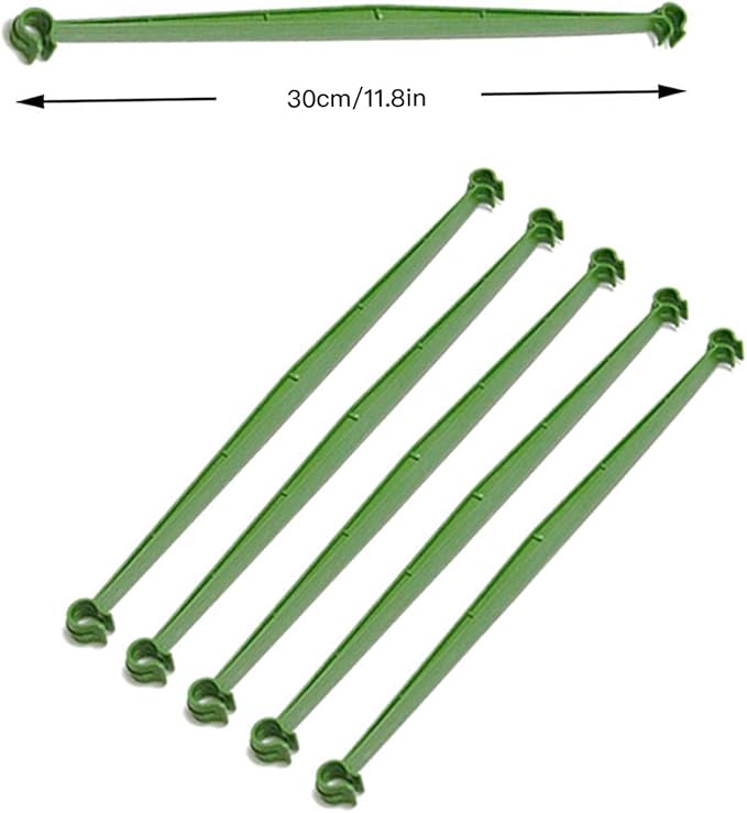 River 50 Pcs Tomato Cage Connectors, Plant Climbing Frame, Connector Bracket, Plastic Adjustable Expandable Stake Arms (Length: 11.8 Inch-2 Bayonet Ports, for 11mm, 50Pcs)