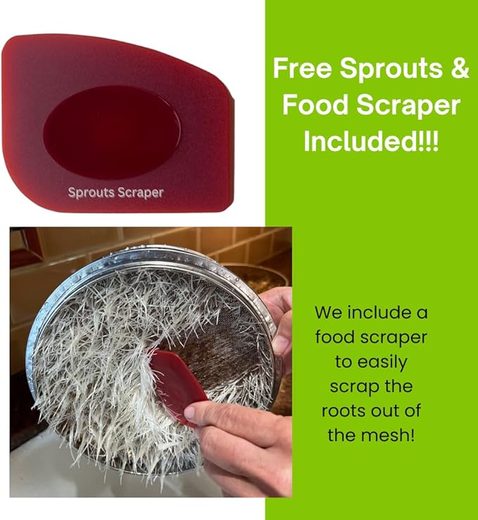 ZESTIGREENS Stainless Steel Seed Sprouter Kit - Stackable 3-Tier Seed Sprouting Germination Tray Seed Sprout Grower Maker with Lid for Growing Broccoli Alfalfa Mung Beans