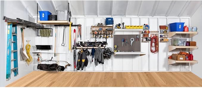 Tool Organizers for Garage Storage - 1-Hook Tool Rack Made with Solid Steel Alloy – Perfect Garage Organizers for Hanging Rake, Shovel, Cord Rack - Fully Assembled Garden Tool Rack