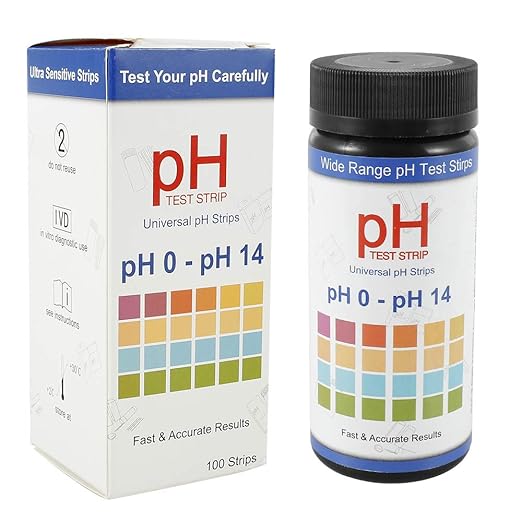 Soil Test Strips, 100 Tests PH Strips for Testing Soil, 0-14 PH Soil Tester Kit for Plants Potting Soil, Horticulture, Farm, Lawn Care
