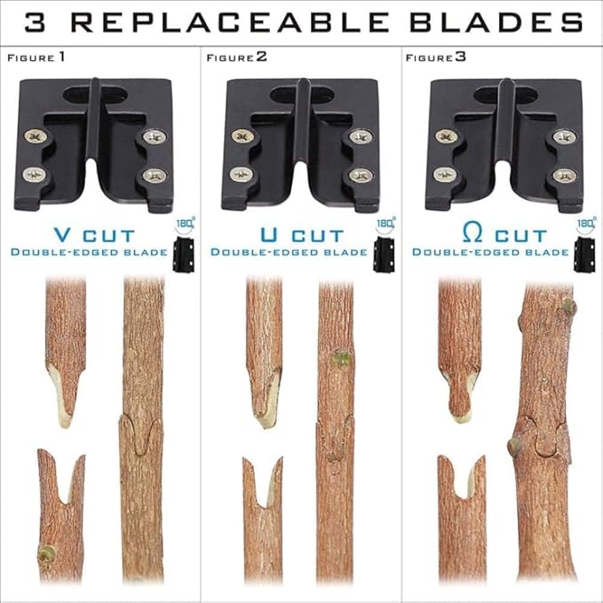 2 in 1 Grafting Tool Pruner Kit Gardening Pruning Tool for Fruit Tree Grafting Branch Trimming Cutting