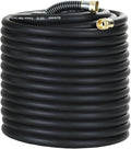 200FT 5/8 Heavy Duty Rubber Garden Hose - 200psi Working, 1000psi Burst - Hot/Cold Water - Five-Layered Braiding for Durability - Versatile for Gardening, Agriculture, Construction(Black)