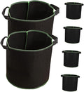 DOITOOL 6pcs Non-Woven Fabric Grow Bags with Handles 4 Gallon Plant Nursery Pots for Indoor and Outdoor Vegetable Seedlings Breeding