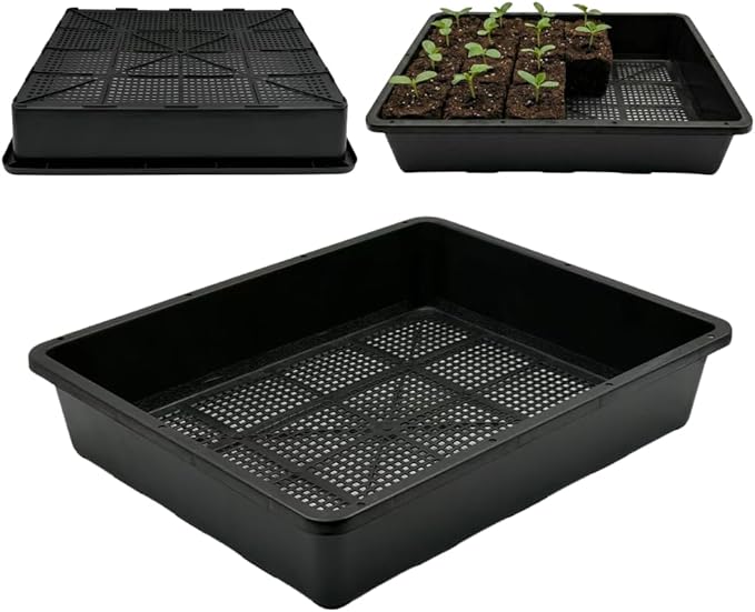 Soil Blocking Trays 15x12inch Mesh Tray 5 Pack Seed Starter Tray Mesh Bottom Trays for Soil Blocks, Seedling, Microgreen, Wheatgrass
