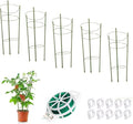 5 Pack Plant Support Tomato Cages for Garden Plants Support 18 inches Small Tomato Cages Tomato Trellis with Adjustable Rings Plant Stakes for Peony Supports Tomato Stakes Rings for Climbing Plants