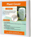 Agfabric Plant Cover for Frost Protection 1.5oz 120"x108" Garden Cover for Plants,Shrub/Bush/Tree Jacket Cover for Freeze Protection,White