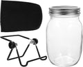 Kisangel Stainless Steel Sprouting Jar Kit with Mason Jar Stand and Lid for Seed Germination, 32oz Sprout Growing Accessories Set for Bean Alfalfa Microgreens