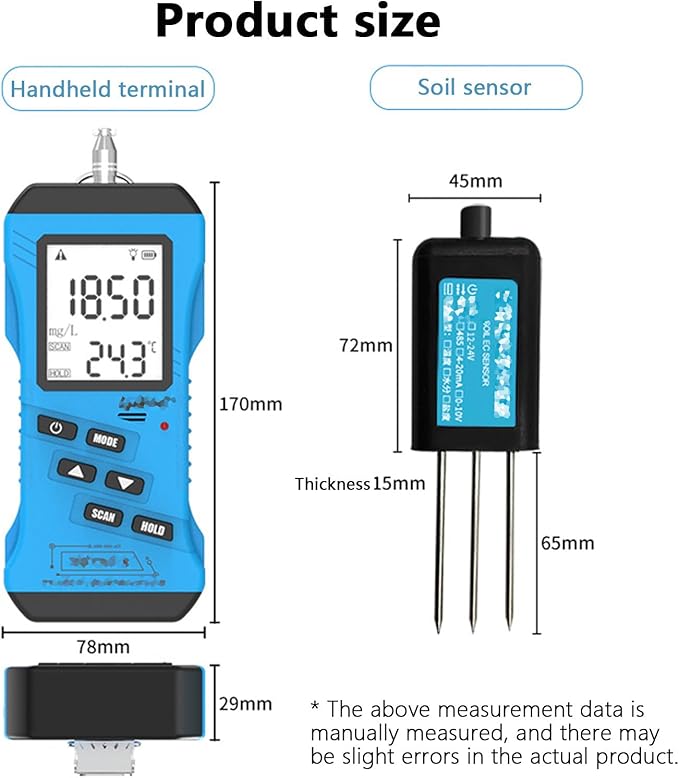 Soil Tester - 7 in 1 Digital Meter for pH, Moisture, and Light Measurement, Ideal for Garden, Farm, and Lawn Care