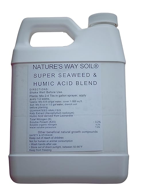 Nature’s Way Soil Liquid Lawn Soil Conditioner – Humic Acid & Kelp Liquid Aeration for Compacted Soil – Root Growth Booster for Grass & Lawns – 32 oz Concentrate