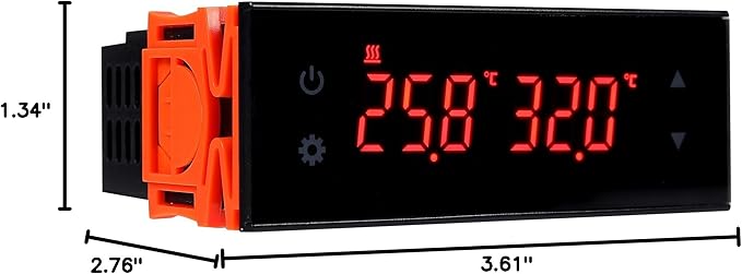 Temp Control Thermostat Operating Voltage AC110V Includes relays*3 Temperature Probe 1m Fully Automatic Intelligent Control System for All Types of Heating and Cooling Equipment.