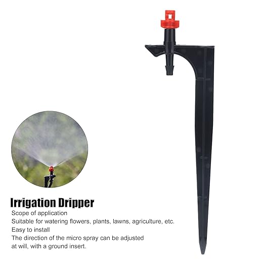 Drip Irrigation System, Irrigation System for Garden Greenhouse Micro Drip Irrigation Kit Automatic Irrigation System Courtyard Spray Plant Watering System with Adjustable Nozzle Emitter(20PCS)
