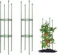 Tomato Cages for Garden&Pots, 2 Pack 50" Plant Support Trellis for Tomatoes, Cucumbers, Beans | Heavy-Duty Steel with Rust-Proof Coating | Garden Stakes for Outdoor Indoor Plants