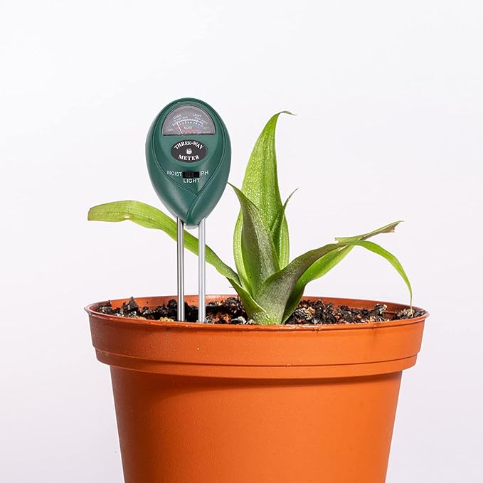 TEHAUX Soil Tester Soil Moisture Ph Light Checker Gardening Tool for Fruits Flowers Vegetables Shrubs No Batteries Required