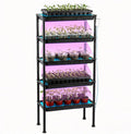 5-Tier Seed Starter Tray, Plant Stand with Grow Lights & Pump - Hydroponics Growing System, Ebb and Flow Seedbeds, Siphoning Watering, Designed for Nursery Cell Trays, Plant Pots