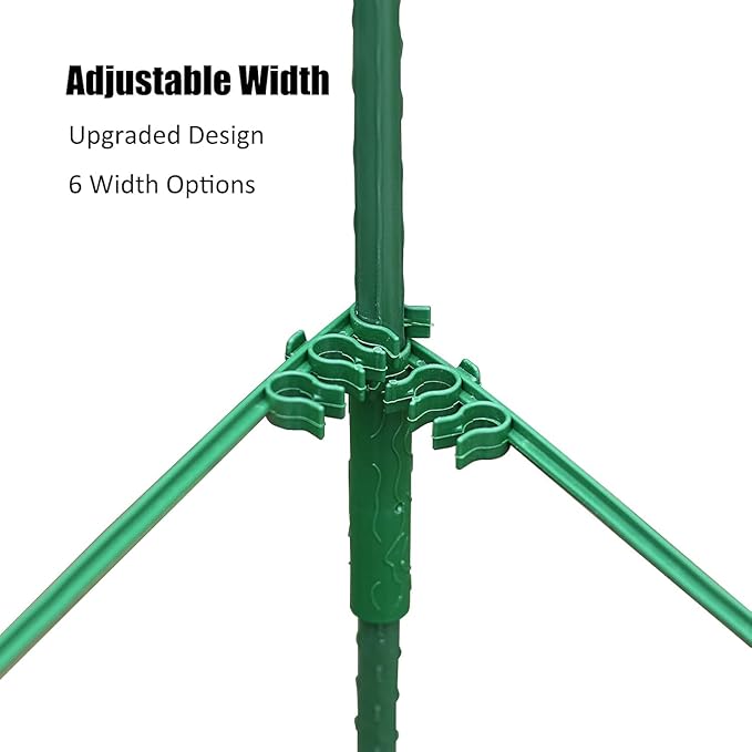 Tomato Cages - 4 Floor Up to 63lN Adiustable Snap-On Arms Tomato Trellis Expandable Tomato Cages，for Garden Tomato Plant Stakes Vegetables Flowers