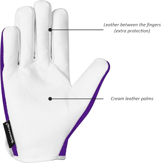 SAWANS Leather Gardening Gloves Ladies and Mens Thorn Proof Garden Gloves for Women Men Gardening Durable Work Gloves