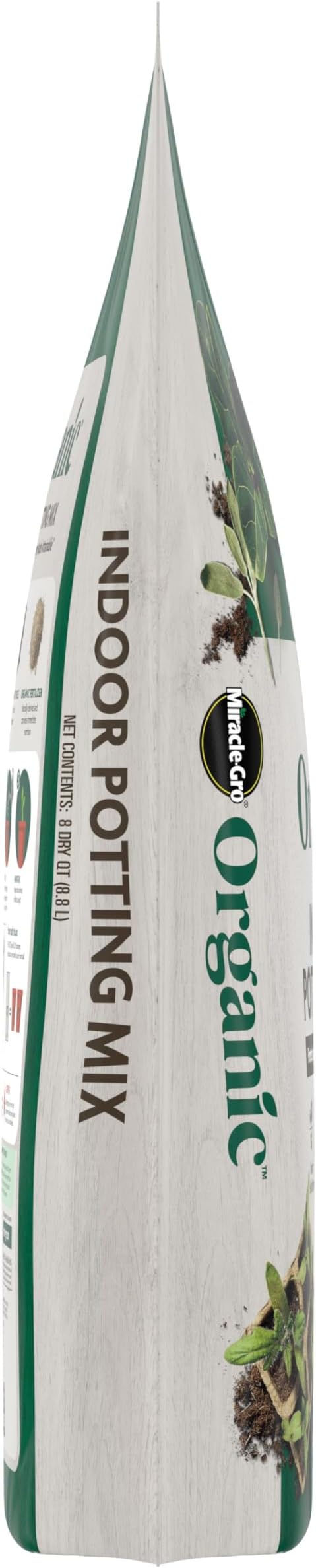 Miracle-Gro Organic Indoor Potting Mix - Protects Against Over and Under Watering, Planting Soil for Indoor Container Plants, Houseplants and Starter Plants, OMRI Listed, 8 qt. (3-Pack)