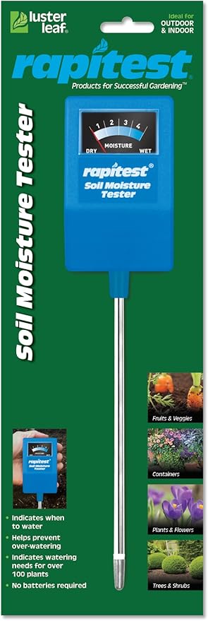 Luster Leaf/Rapitest Soil Moisture Tester for Containers, Lawns and Gardens