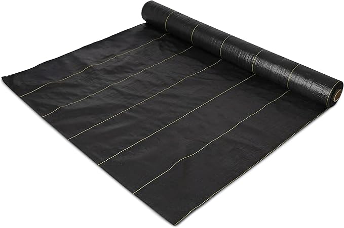 Dewitt Sunbelt Weed Barrier Fabric 3.2 oz, 4 x 100 Feet – Heavy-Duty Ground Cover Mat for Greenhouse Floors, Garden Rows, Raised Beds, Yard Gardening, and Outdoor Landscape Protection