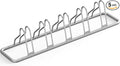 Simple Houseware 5-Bike Floor Storage Rack - Adjustable Bicycle Parking Stand & Garage Organizer for Road and Kids Bikes, Silver
