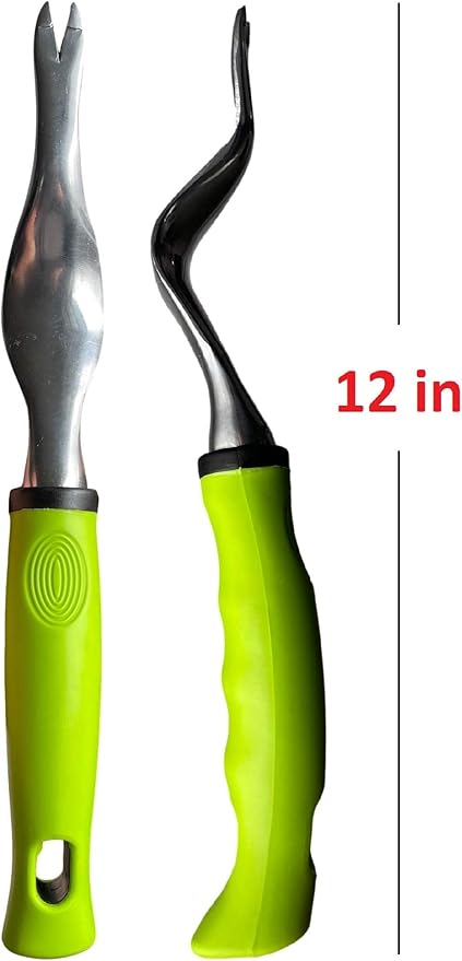 Garden Guru Hand Weeder Tool with Ergonomic Handle - Weed Puller for Planting, Weeding, Flower and Vegetable Care in Lawn Garden Yard | Rust Resistant