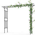 Garden Arch Trellis - 100.4" L×85.4" H Flat Top Garden Arch, Sturdy and Rustproof Garden Arch Trellis for Climbing Plants Outdoor, Arbor Trellis for Backyard, Patio, Lawn, Wedding