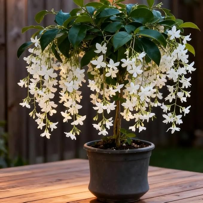 100 Climbing Jasmine Seeds for Planting – Fragrant Perennial Vine Flower Seeds, Non-GMO Heirloom, Evergreen Climbing Flowers for Garden, Balcony, Fence & Trellis