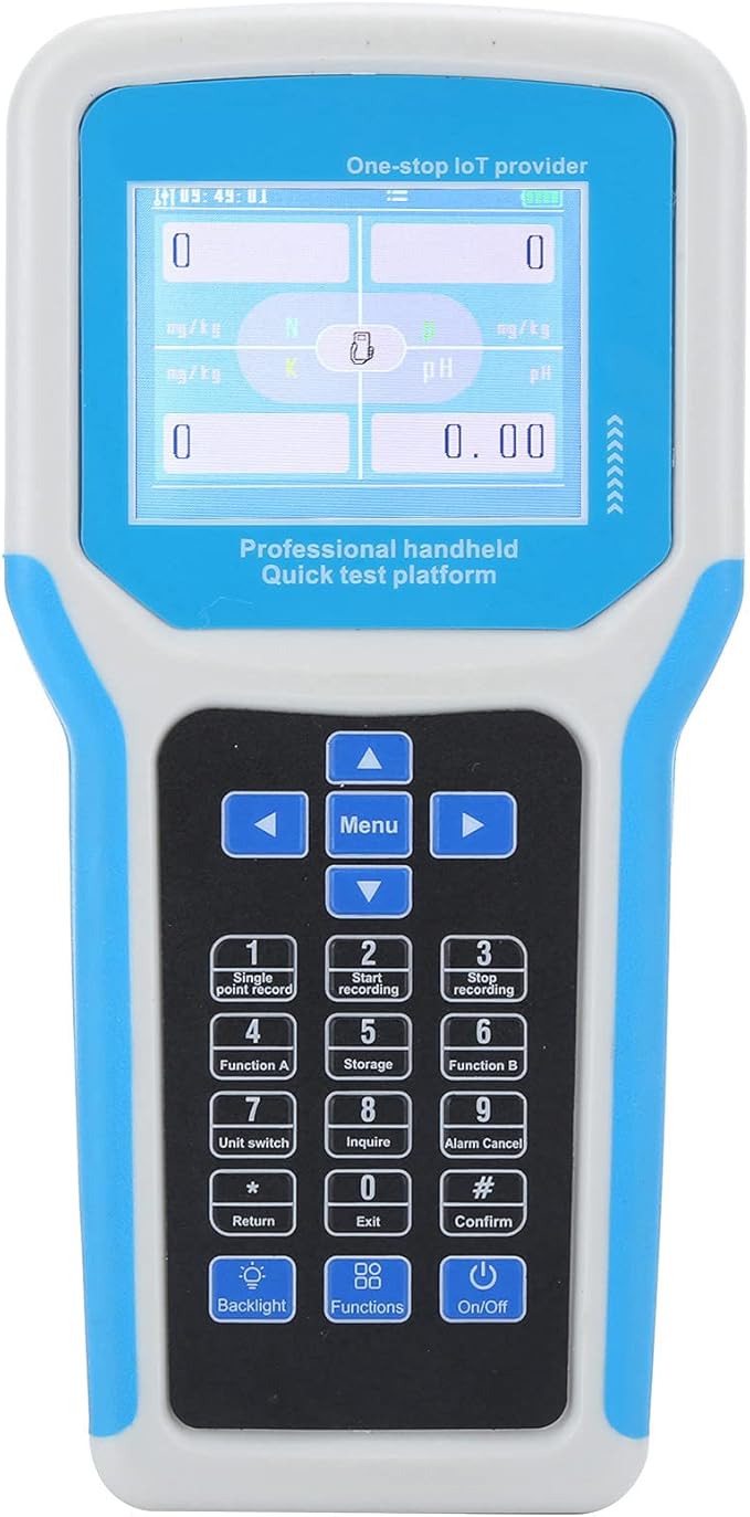 Asixxsix Soil Meter, 5 in1 Soil Temperature Conductivity NPK Tester Gardening Tool Kits with 5Pin Sensor LCD Display for Garden, Lawn, Farm, Outdoor Plants