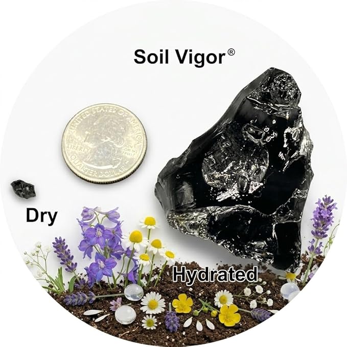Water Storing Crystals – Commercial Grade Soil Additive & Moisture Retainer – Potassium Polyacrylate Super Absorbent Polymer for Plants, Gardens & Lawns (1)