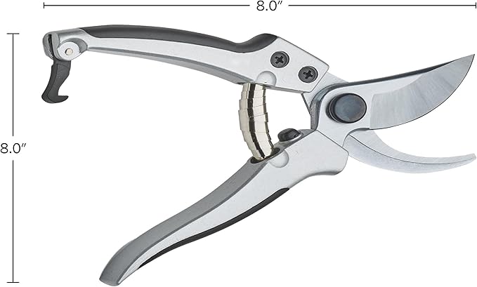 Pruning Shears - Garden Scissors Florist Snips - 2.5” Blades - Flower Scissors for Cutting Fresh Flowers, Trimming, or Harvesting Herbs or Fruit - Pruners for Gardening Tools by Kings County Tools