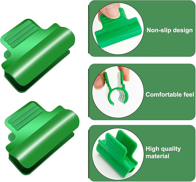 40pcs Plastic Greenhouse Clamps Clips large size for 0.63 Inch Netting Tunnel Hoop Clip,Frame Shelters Shading Net Rod Clip Greenhouse Film Clamps for Season Plant Extension Support (16mm,40P）