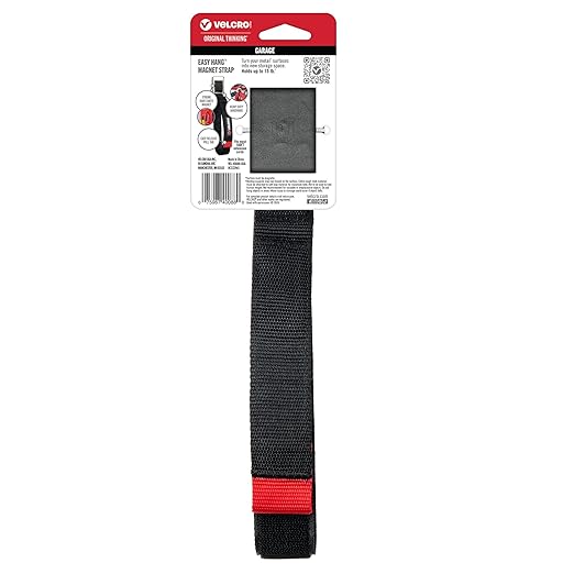 VELCRO Brand Heavy Duty Magnetic Storage Strap, Magnetic Hooks with Straps, Holds 15lbs, These Small Gifts for Men Simplify Storage on Any Metal Surface and Organize Tools and Cords Instantly
