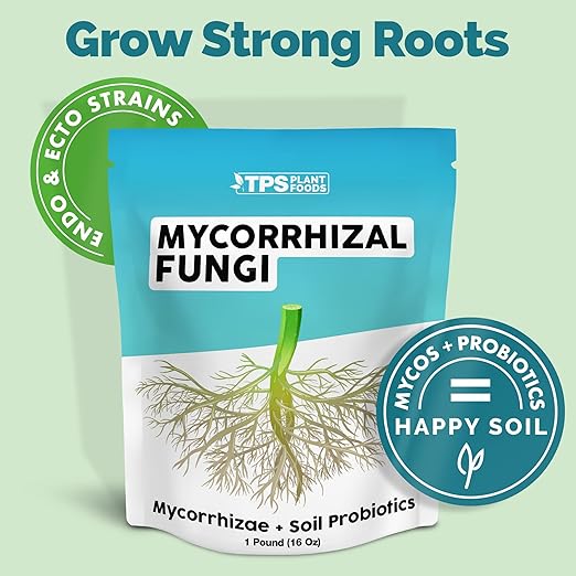 TPS NUTRIENTS Mycorrhizal Fungi for Plants, Mycos for Transplanting and for Established Plants, Contains Mycorrhizae and Soil Probiotics (6 Ounces)
