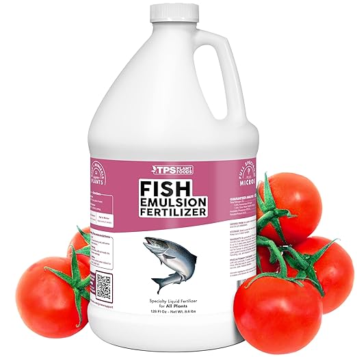 Fish Emulsion Fertilizer – Liquid Organic Fish Emulsion Fertilizer for Plants & Vegetables, 1 Gallon