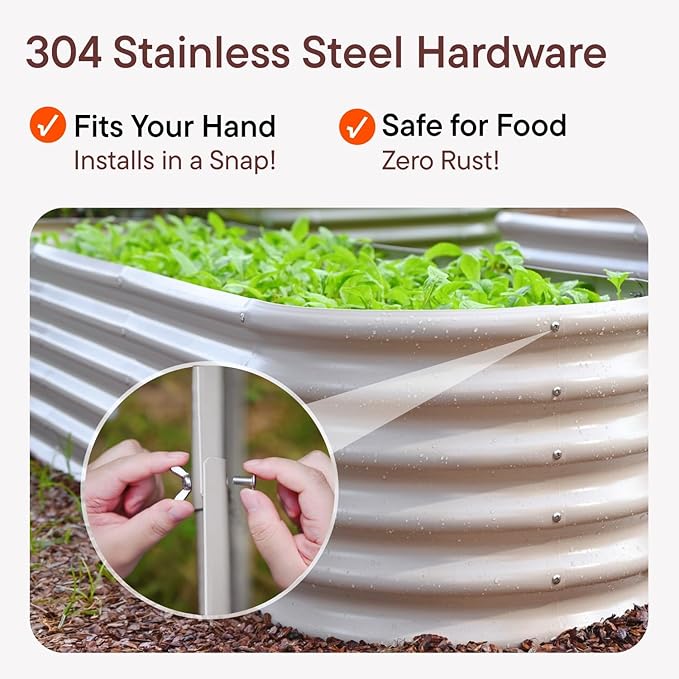 L-Shaped Metal Raised Garden Bed 7x7x1.5 ft, 18" Tall Galvanized Steel Corner Raised Garden Bed for Vegetables & Flowers, Modular Outdoor Raised Planter Box for Backyard Patio – Moss Green
