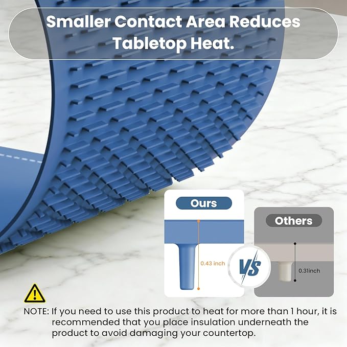 Warming Mat for Food, 24"x15" Food Warming Mat 6 Temperature & Timer Settings Upgrade Graphene Fast Full Surface Heating-Versatile Food Warmer for Gatherings, Parties, Everyday Use-Fruit Frost Blue