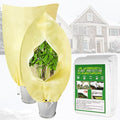 Plant Covers Freeze Protection Set, 10 ft x 30 ft Floating Row Cover 0.9oz/yd² Garden Fabric Plant Cover, 2 Pack 47"x70" Cold Weather Frost Blankets Shrub Jacket with Drawstring for Outdoor Plants