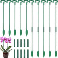 20 Pack Adjustable Plant Support Stakes,Orchid Stakes and Clips,Plant Holder Stick for Garden,Plants Supports for Tomato Rose Outdoor Indoor Plants(with 10 Extenders)