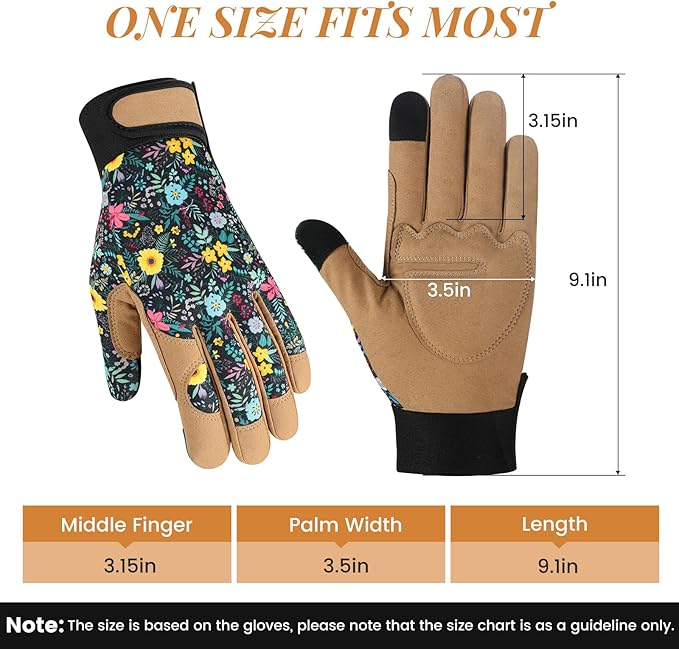 Tavaleu Gardening Gloves for Women, Thorn Proof Puncture Resistant Leather Garden Gloves, Breathable Working Gloves