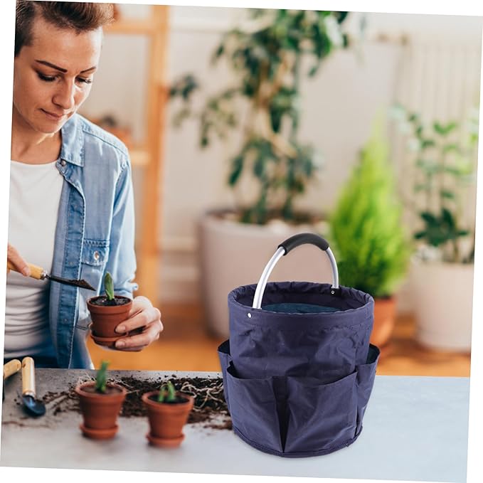 BESTonZON Garden Tool Storage Tote Bag Gardening Organizer for Tools Multi-purpose Use for Home Camping and Beach Random Color Ergonomic Design for Easy Carrying
