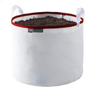 Grow Bag 5 Gallon, Planting Pots - Colorful Plant Grow Bags Pots Gardening Vegetable - Air Pruning Mesh Fabric Plant Container - (White/Red)