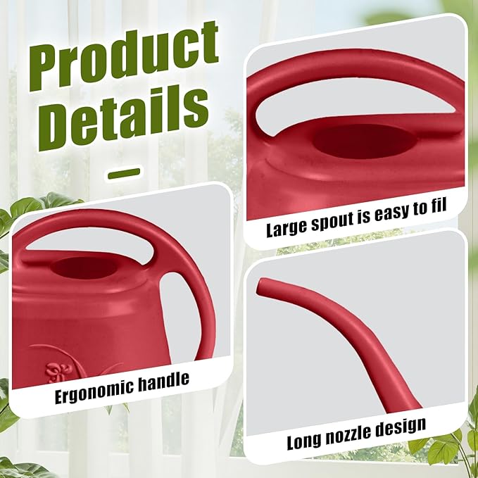 Plant Watering Can - 1/2 Gallon - Wine Red