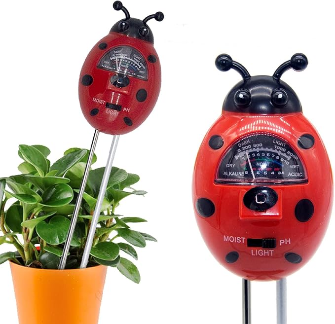 SEIWEI 3-in-1 Soil Tester, Measure Soil Moisture, PH, and Light for Garden, Farm, Lawn, Indoor and Outdoor (No Battery Needed)